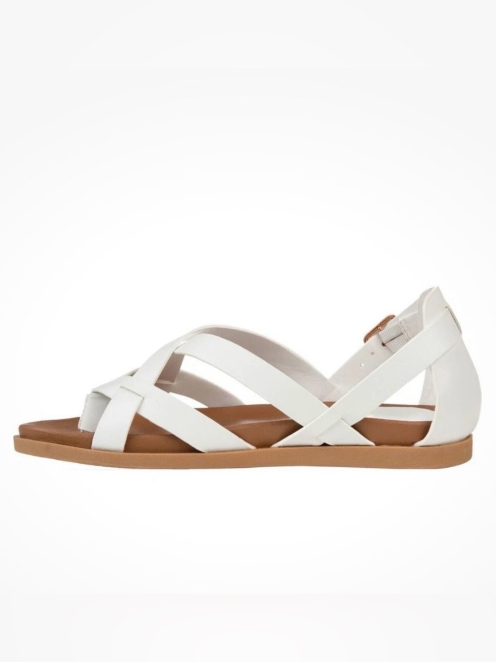 NEW Womens JOURNEE COLLECTION ZIPORAH Sandals, WHITE